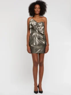 PAULE KA Robe Courte Bustier De Cérémonie En Lamé