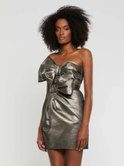 PAULE KA Robe Courte Bustier De Cérémonie En Lamé -PAULE KA Boutique paule ka 22E167R125C 200 3 scaled
