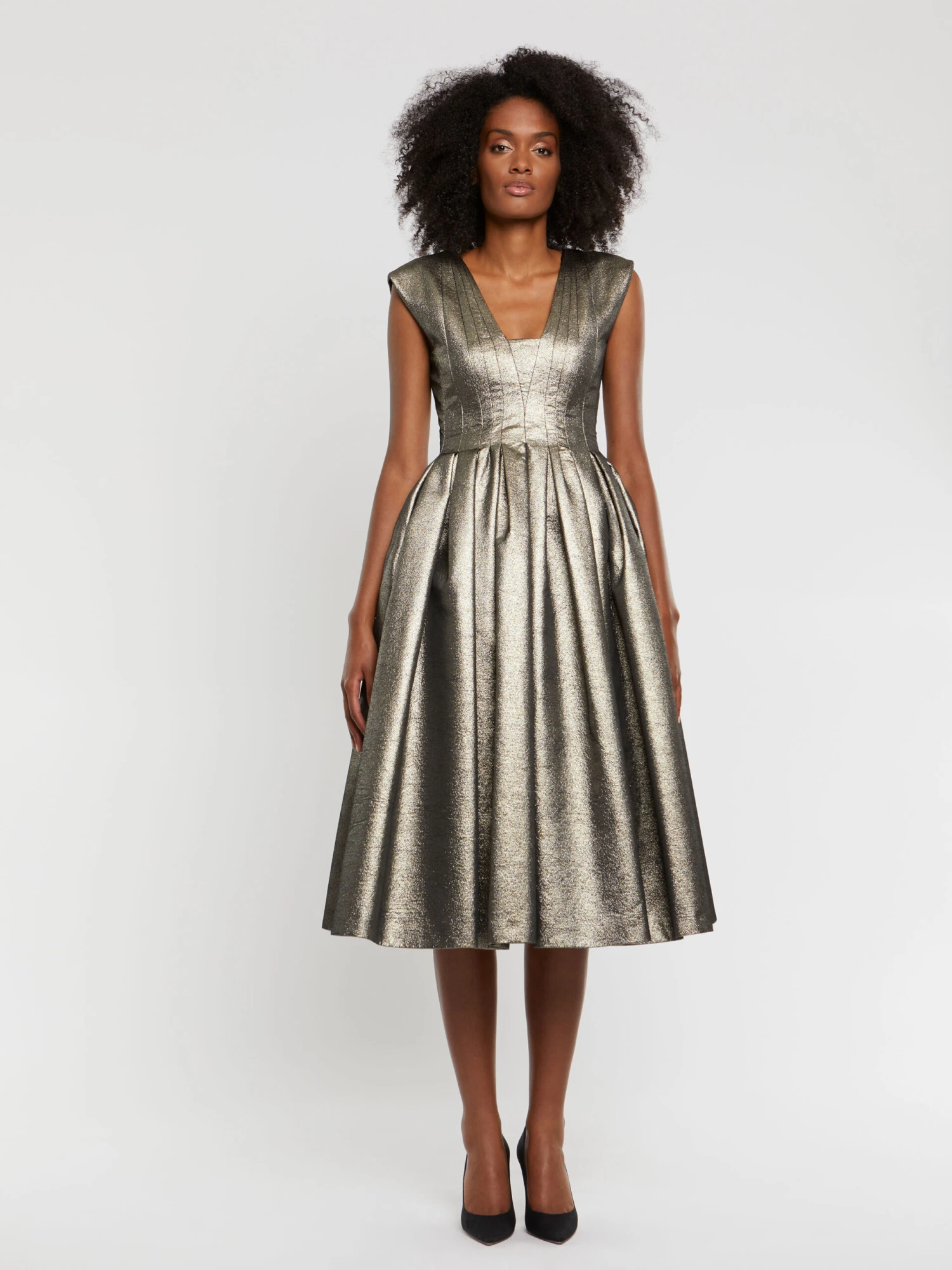 PAULE KA Robe Midi De Cérémonie En Lamé 5 PAULE KA Robe Midi De Cérémonie En Lamé – Image 5