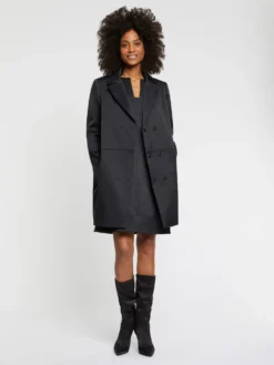 PAULE KA Manteau Droit En Satin Duchesse