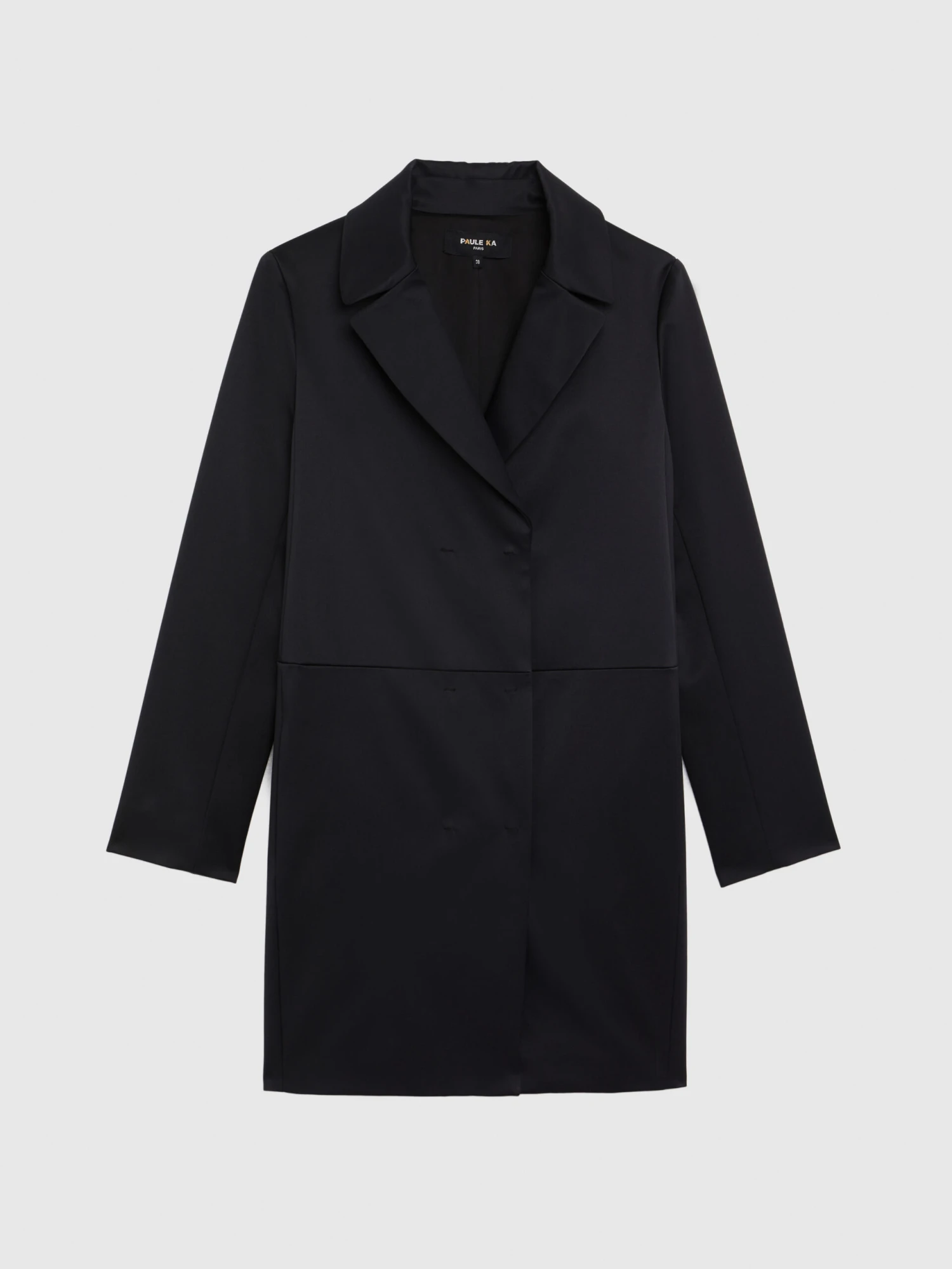 PAULE KA Manteau Droit En Satin Duchesse 5 PAULE KA Manteau Droit En Satin Duchesse – Image 5