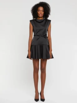 PAULE KA Robe Courte à Nœud En Satin Duchesse 9 PAULE KA Robe Courte à Nœud En Satin Duchesse -PAULE KA Boutique paule ka 22E169R80 999 6 scaled