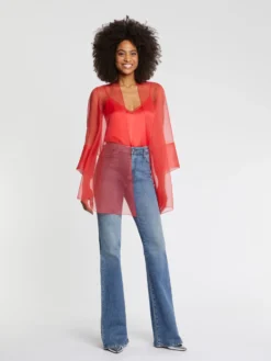 PAULE KA Veste Ouverte Transparente En Organza