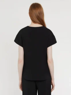 PAULE KA Haut Col V En Crêpe Envers Satin -PAULE KA Boutique paule ka 22E180H07 999 4 scaled