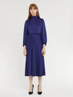 PAULE KA Jupe Midi En Crêpe Envers Satin