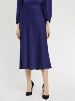 PAULE KA Jupe Midi En Crêpe Envers Satin -PAULE KA Boutique paule ka 22E180J015 696 3 scaled