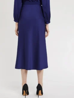 PAULE KA Jupe Midi En Crêpe Envers Satin -PAULE KA Boutique paule ka 22E180J015 696 4 scaled