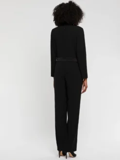 PAULE KA Combinaison Cache-cœur En Crêpe Envers Satin -PAULE KA Boutique paule ka 22E180P026 999 4 scaled