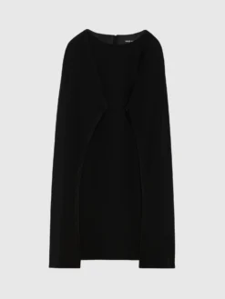 PAULE KA Robe Cape En Crêpe Envers Satin -PAULE KA Boutique paule ka 22E180R025 999 6 scaled