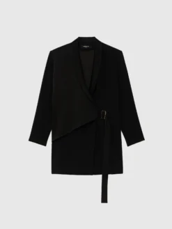 PAULE KA Robe Tailleur Cache-cœur En Crêpe Envers Satin -PAULE KA Boutique paule ka 22E180R091 999 6 scaled