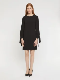 PAULE KA Robe Droite à Nœuds En Crêpe Envers Satin