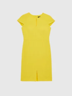 PAULE KA Robe Droite Manches Courtes En Crêpe Envers Satin -PAULE KA Boutique paule ka 22E180R138 221 6 scaled