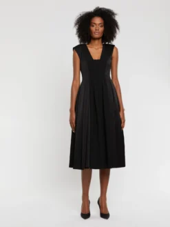 PAULE KA Robe Midi Volumineuse En Crêpe -PAULE KA Boutique paule ka 22E180R56 999 6 scaled