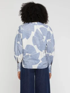 PAULE KA Blouse à Fleurs En Popeline De Coton -PAULE KA Boutique paule ka 22E192C002 1063 4 scaled