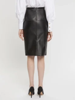 PAULE KA Jupe Droite En Cuir D'agneau 8 PAULE KA Jupe Droite En Cuir D'agneau -PAULE KA Boutique paule ka 22E300J212 999 4 scaled