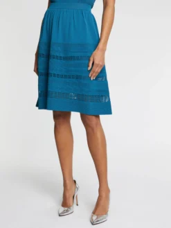 PAULE KA Jupe Courte évasée En Maille Ajourée -PAULE KA Boutique paule ka 22E401JU06 607 3 scaled