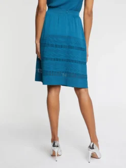 PAULE KA Jupe Courte évasée En Maille Ajourée -PAULE KA Boutique paule ka 22E401JU06 607 4 scaled