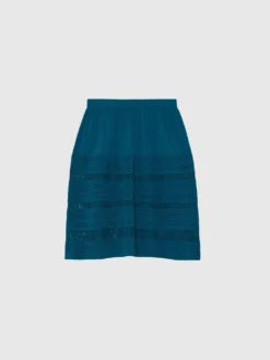 PAULE KA Jupe Courte évasée En Maille Ajourée -PAULE KA Boutique paule ka 22E401JU06 607 6 scaled