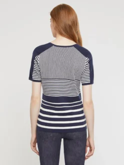PAULE KA Pull Manches Courtes En Coton Rayé 8 PAULE KA Pull Manches Courtes En Coton Rayé -PAULE KA Boutique paule ka 22E405PU02 0269 4 scaled