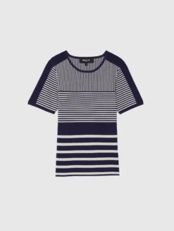 PAULE KA Pull Manches Courtes En Coton Rayé 9 PAULE KA Pull Manches Courtes En Coton Rayé -PAULE KA Boutique paule ka 22E405PU02 0269 6 scaled