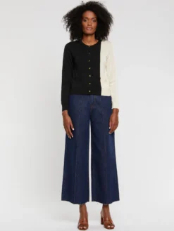 PAULE KA Gilet Bicolore En Soie Et Coton