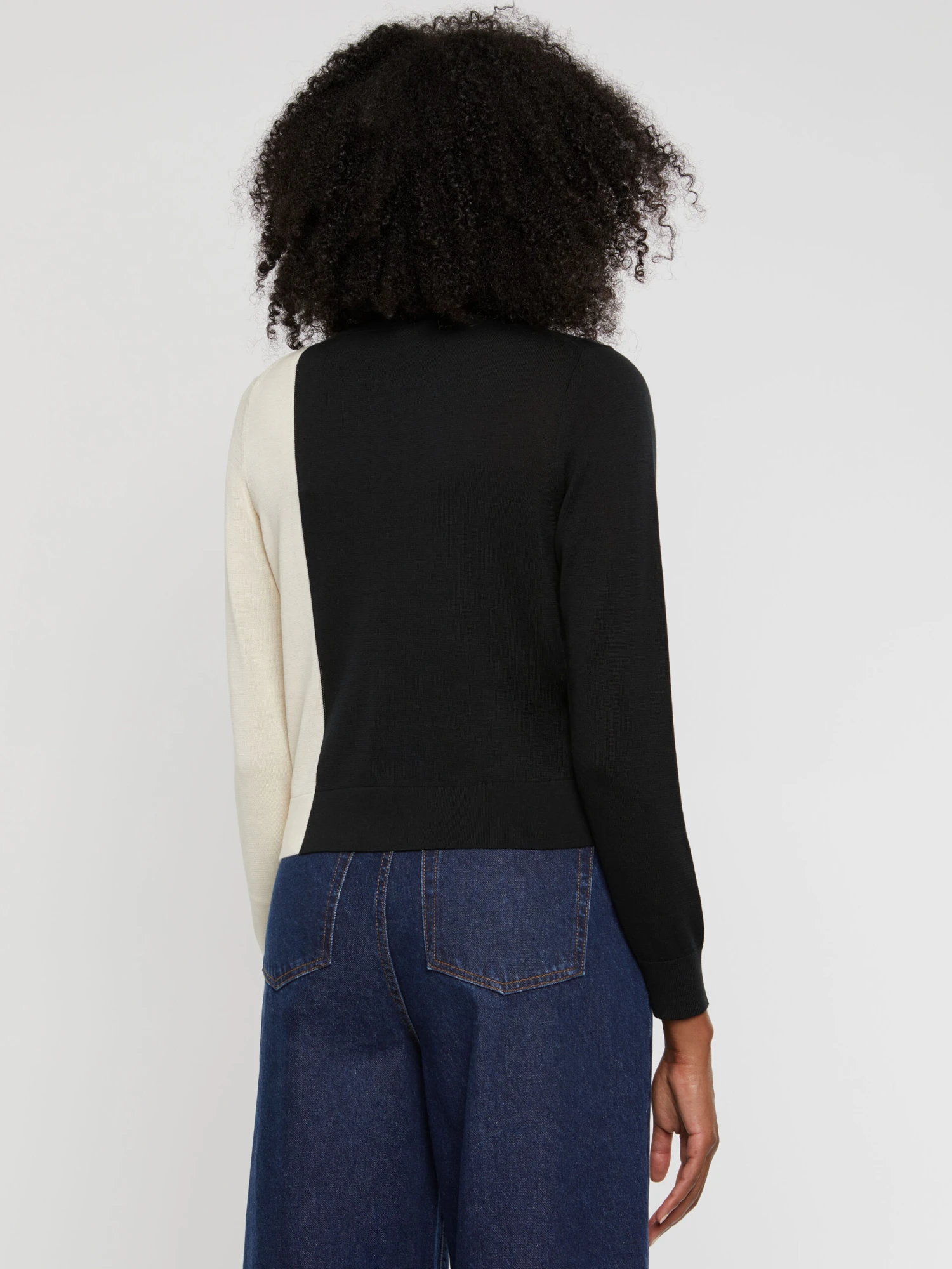 PAULE KA Gilet Bicolore En Soie Et Coton 4 PAULE KA Gilet Bicolore En Soie Et Coton – Image 4