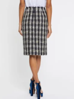 PAULE KA Jupe Crayon à Motif Pied-de-coq -PAULE KA Boutique paule ka 22H131J003 9902 4 scaled