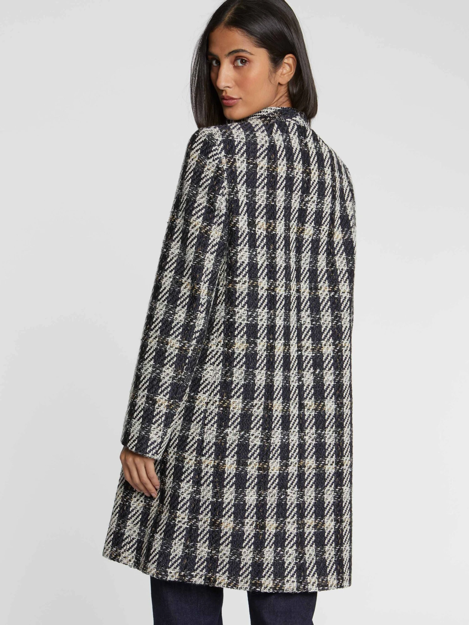 PAULE KA Manteau Mi-long En Tweed Pied-de-coq 4 PAULE KA Manteau Mi-long En Tweed Pied-de-coq – Image 4