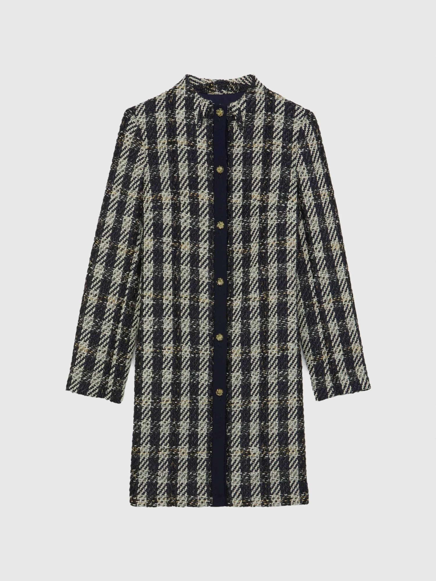 PAULE KA Manteau Mi-long En Tweed Pied-de-coq 5 PAULE KA Manteau Mi-long En Tweed Pied-de-coq – Image 5