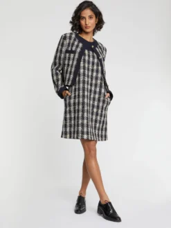 PAULE KA Robe Trapèze à Motif Pied-de-coq -PAULE KA Boutique paule ka 22H131R035 9902 3 scaled