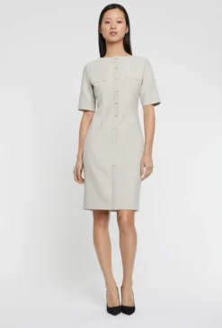 PAULE KA Robe Droite Boutonnée