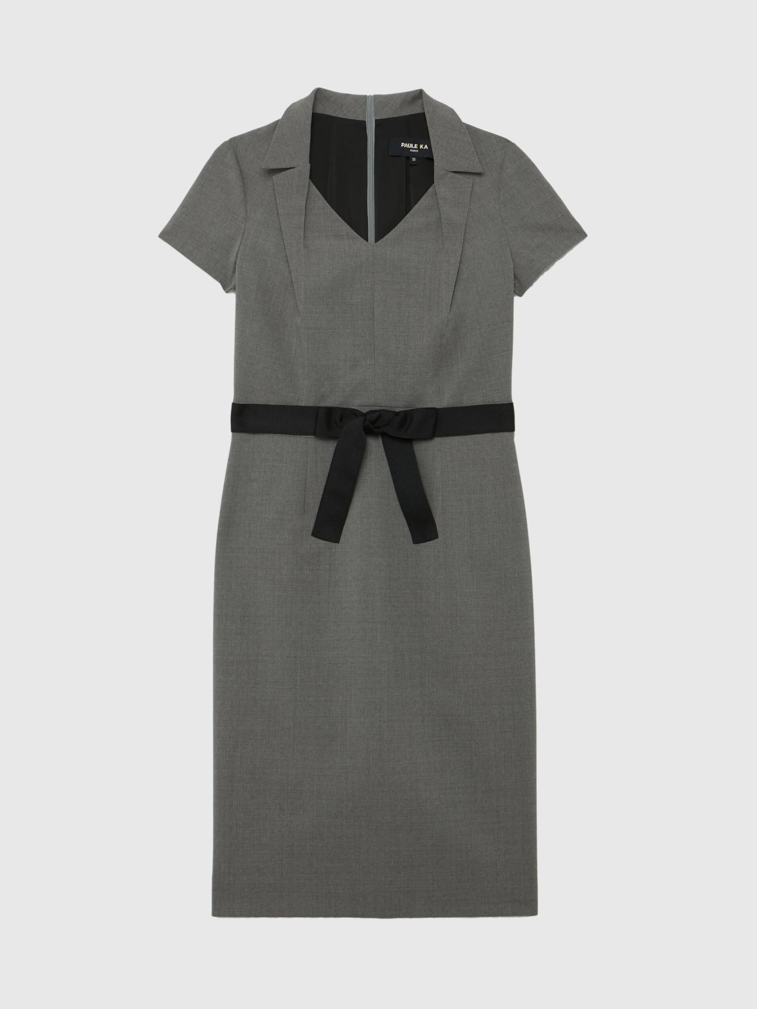 PAULE KA Robe Droite à Col Tailleur 5 PAULE KA Robe Droite à Col Tailleur – Image 5