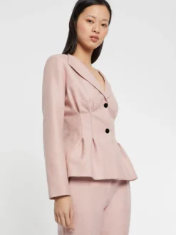 PAULE KA Veste Cintrée En Flanelle -PAULE KA Boutique paule ka 22H146V009 466 3 scaled