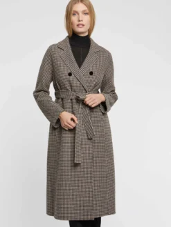 PAULE KA Manteau Long à Motifs Pied-de-poule En Laine 6 PAULE KA Manteau Long à Motifs Pied-de-poule En Laine -PAULE KA Boutique paule ka 22H152M008 3931 3 scaled