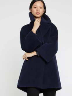 PAULE KA Manteau à Col En Alpaga