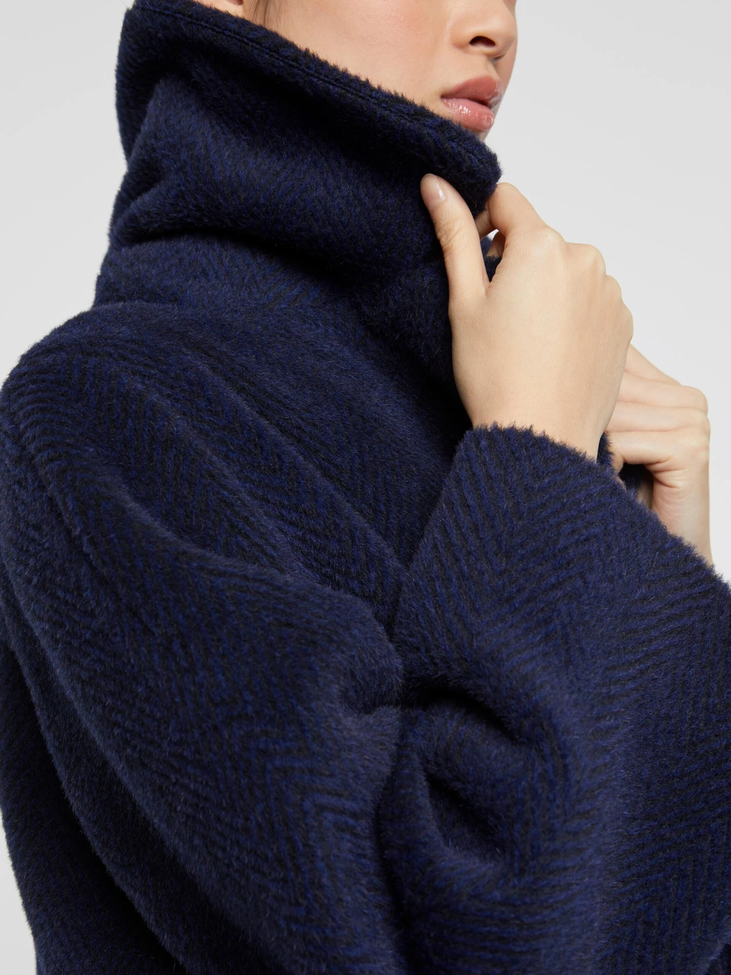 PAULE KA Manteau à Col En Alpaga 2 PAULE KA Manteau à Col En Alpaga – Image 2