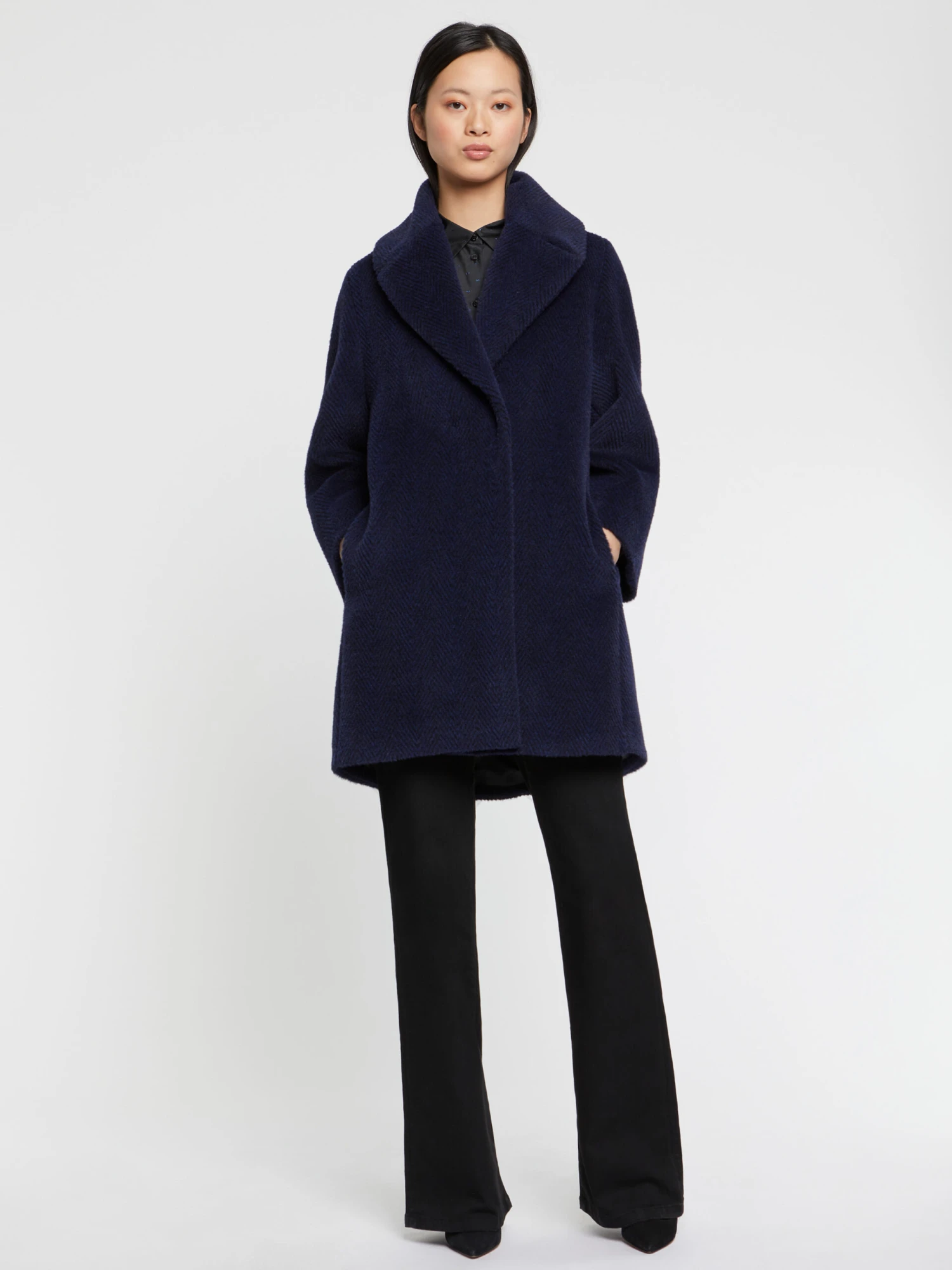 PAULE KA Manteau à Col En Alpaga 3 PAULE KA Manteau à Col En Alpaga – Image 3