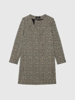 PAULE KA Manteau Croisé En Jacquard Pied-de-coq -PAULE KA Boutique paule ka 22H160M002 099 6 scaled