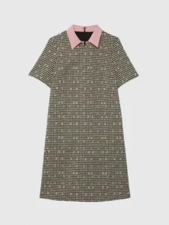 PAULE KA Robe à Col à Motif Pied-de-coq -PAULE KA Boutique paule ka 22H160R011 099 5 scaled