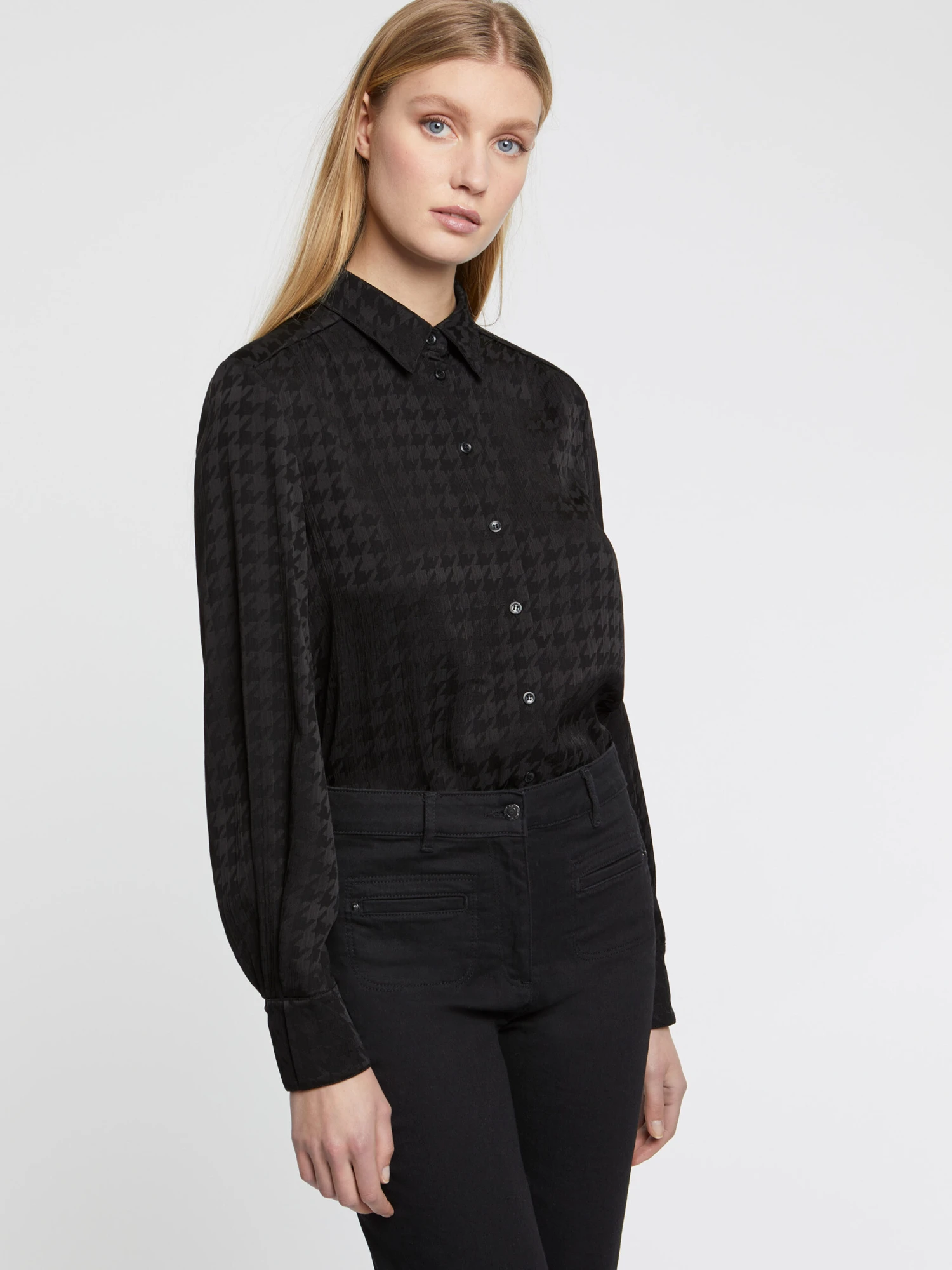 PAULE KA Chemisier En Jacquard Pied De Coq 3 PAULE KA Chemisier En Jacquard Pied De Coq – Image 3