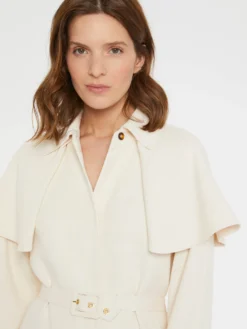 PAULE KA Manteau Ceinturé à Bavolets En Viscose -PAULE KA Boutique paule ka 22H178M003 104 3 scaled