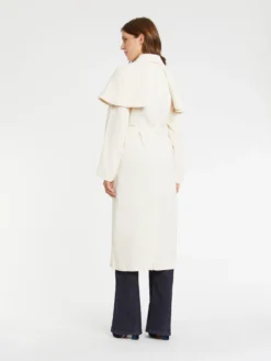 PAULE KA Manteau Ceinturé à Bavolets En Viscose -PAULE KA Boutique paule ka 22H178M003 104 4 scaled