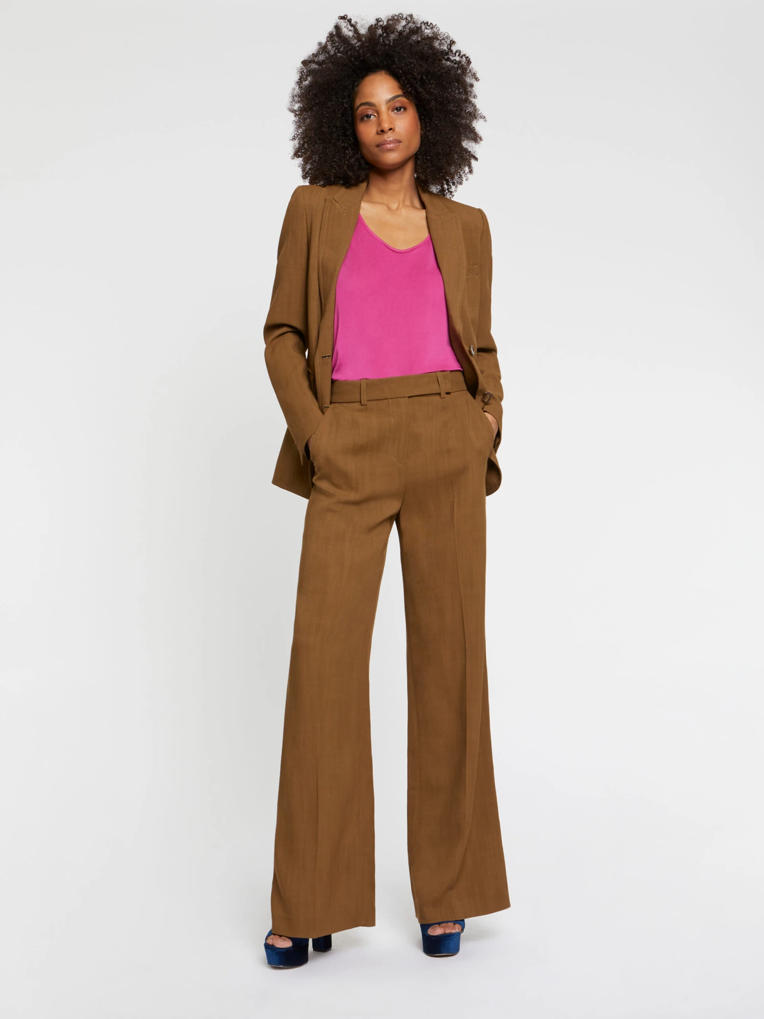 PAULE KA Veste De Tailleur Cintrée En Toile De Viscose 1 PAULE KA Veste De Tailleur Cintrée En Toile De Viscose