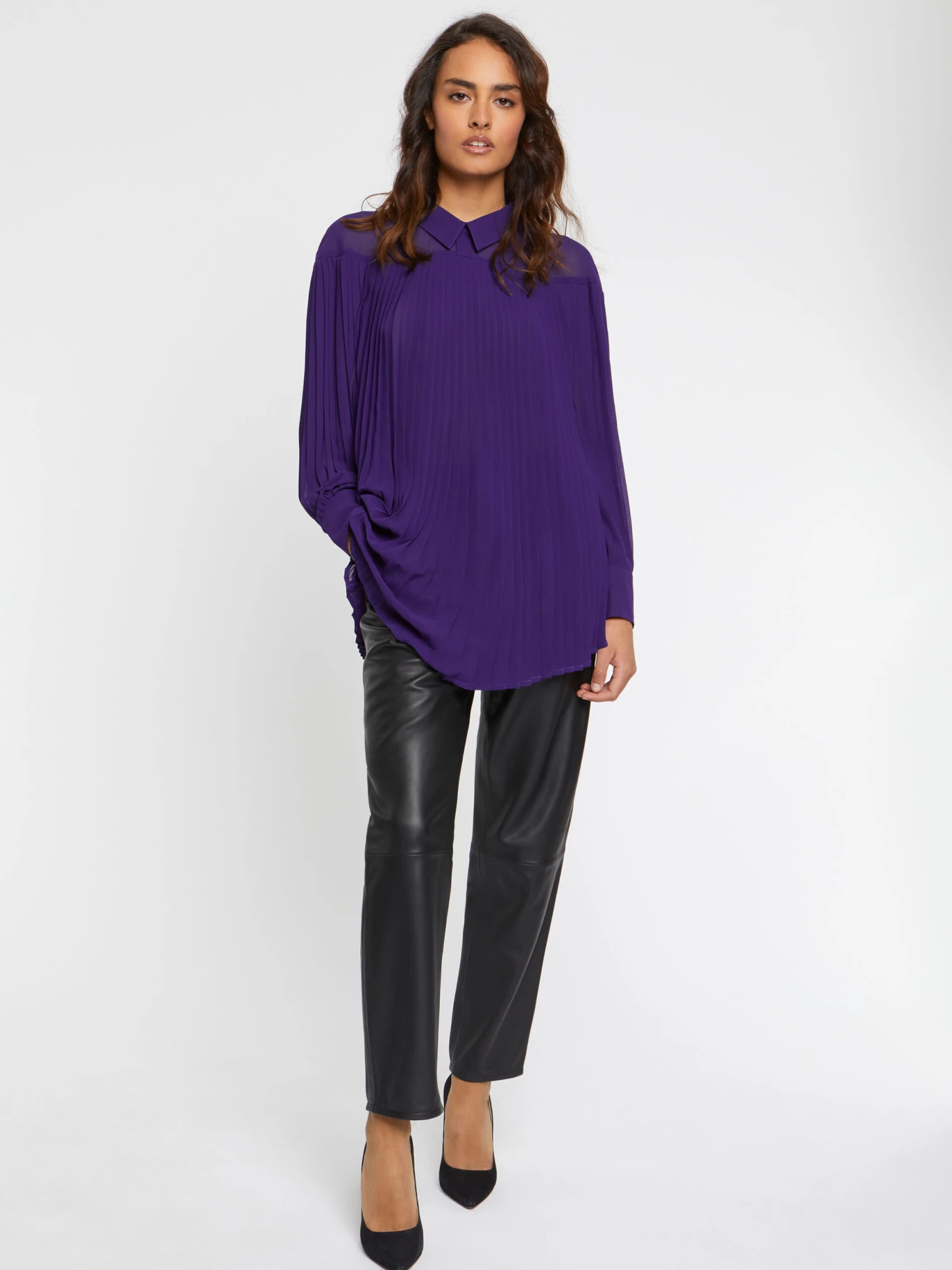 PAULE KA Chemise Plissée En Tissu Crêpe 3 PAULE KA Chemise Plissée En Tissu Crêpe – Image 3