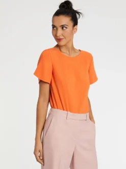 PAULE KA Top Manches Courtes En Tissu Crêpe -PAULE KA Boutique paule ka 22H180H003 417 3 scaled