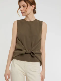 PAULE KA Haut Noué En Tissu Crêpe -PAULE KA Boutique paule ka 22H180H018 710 3 scaled