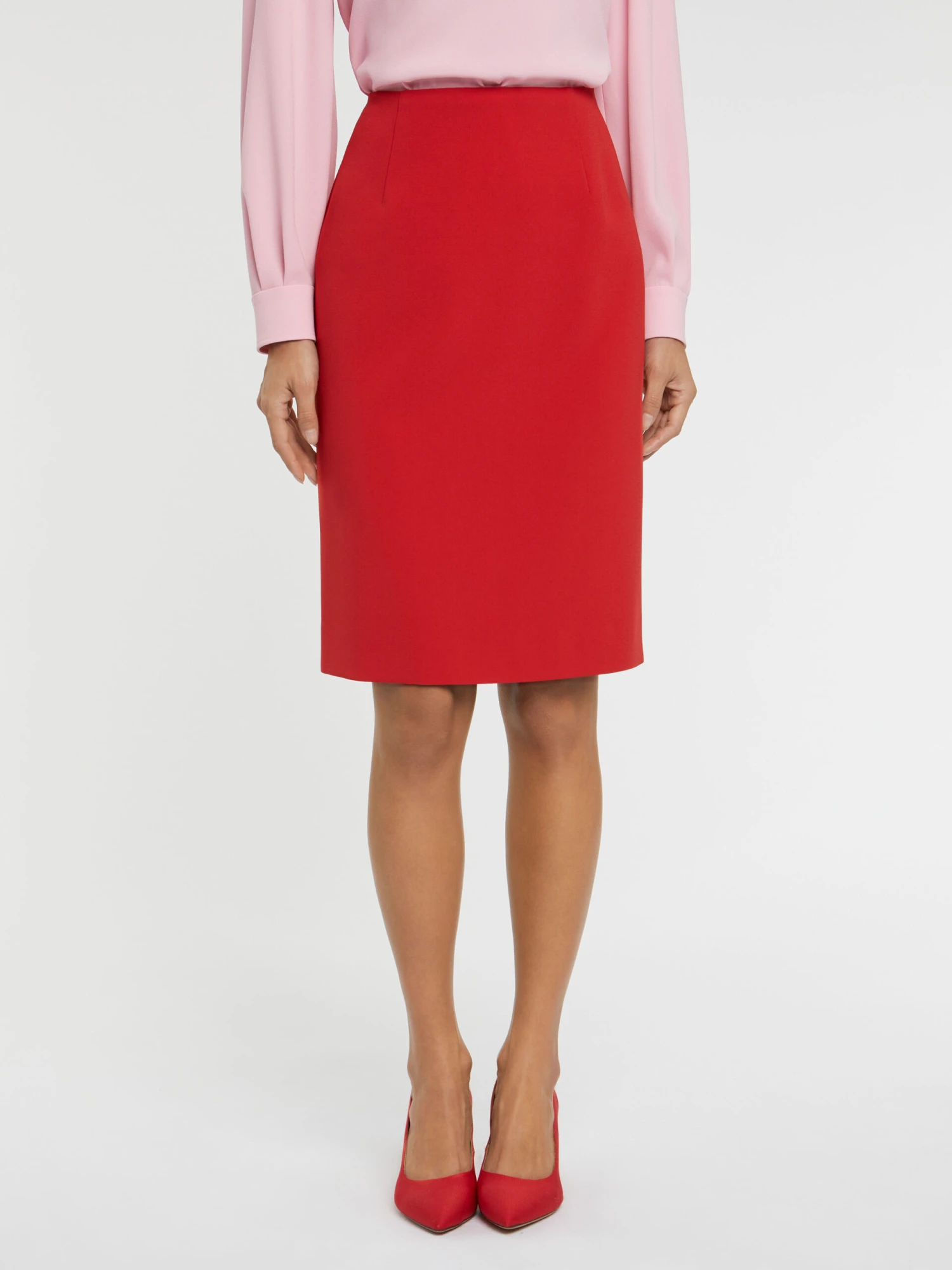 PAULE KA Jupe Courte Coupe Droite En Tissu Crêpe 3 PAULE KA Jupe Courte Coupe Droite En Tissu Crêpe – Image 3