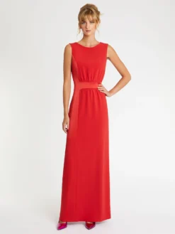 PAULE KA Robe Longue De Cérémonie En Crêpe De Satin