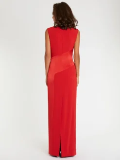 PAULE KA Robe Longue De Cérémonie En Tissu Crêpe -PAULE KA Boutique paule ka 22H180R016L 418 4 scaled