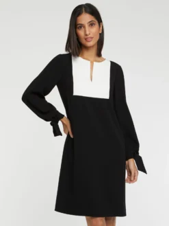 PAULE KA Robe à Plastron En Tissu Crêpe -PAULE KA Boutique paule ka 22H180R026 9902 3 scaled
